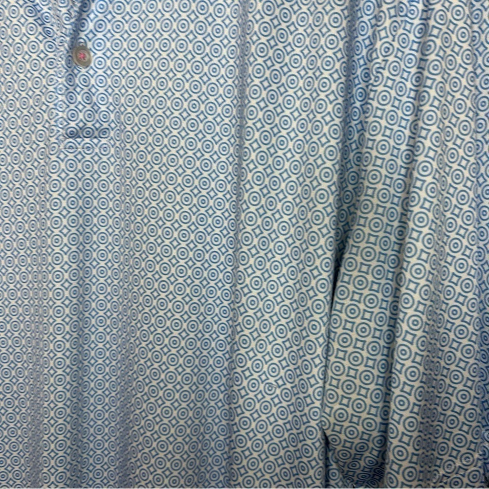 TailorByrd Performance Golf Polo XL Blue Geometric Quick Dry SPF - Picture 6 of 11